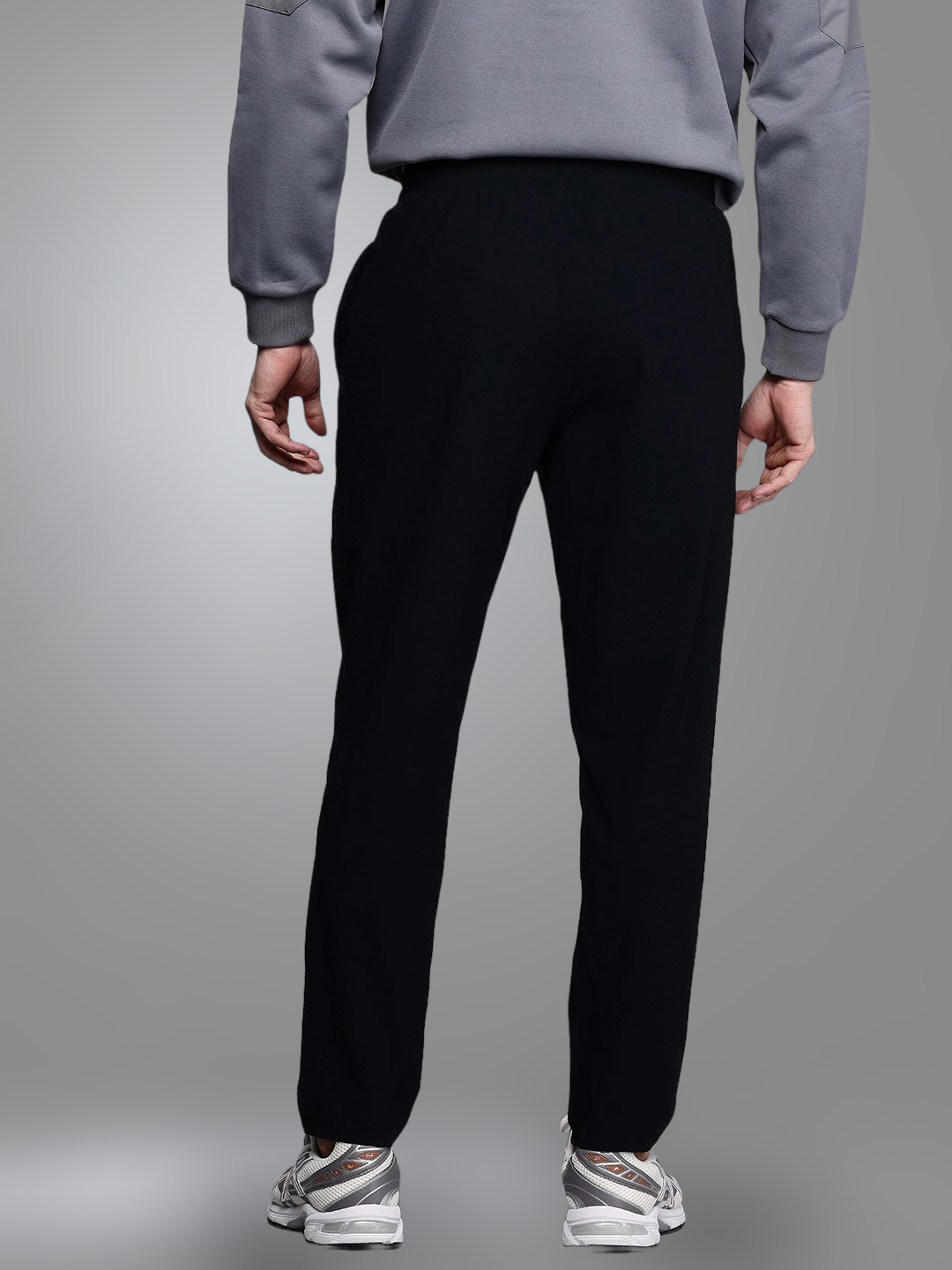 Black Sports Lower - Red & white Stripes